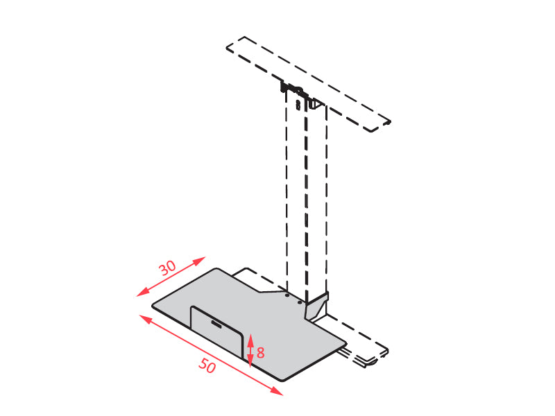 Support unité centrale fixe pour bureau Pro+