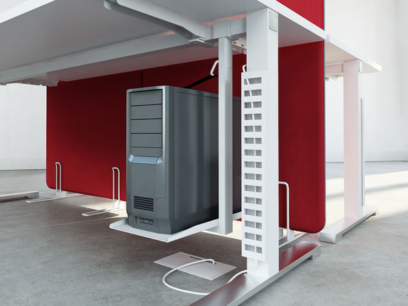 Support unité centrale fixe pour bureau